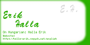 erik halla business card